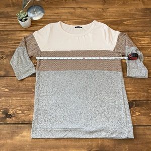 Pink Clover 3/4 sleeve sweatshirt